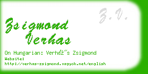 zsigmond verhas business card